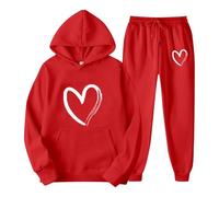 Générique Ensemble Sweat Femme, Ensemble Pantalon Femme Chic À Manches Longues Combinaison Deux Pièces Col Rond Imprimé Sweat À Capuche Et Pantalon Vetement De Sport Tenue Yoga Sportswear