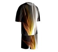 Générique Ensemble T-Shirt Et Short D'été pour Homme Ensemble Hommes Fin Cut Tee Shirt Et Short Baggy Vêtements Athlétiques Séchage Rapide Confortable Et Doux Survetements De Gym Coupe Classical