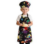 Générique Ensemble Tablier Et Toque De Chef Pour - Réglable | Bavoir | Tablier Léger Et Imperméable Pour En Polyester (28,15 X 18,11 Po) Avec Toque Assortie, Tour De Cou Réglable Et 2
