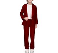 Générique Ensemble veste pantalon été filles coupe réversible ouverte devant manches longues tenue décontractée quotidienne scolaire extérieur (9-10 Years)