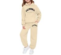 Générique Ensemble Vêtement Bébé Fille Panda Pull Enfant Garcon Flanelle Hiver Chaud Automne De Survêtement A La Mode Tenue Habit Sport 7 Ans Pour Tous Les Jours Loisirs (Beige,6-7 ans)