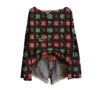 Générique Ensemble Vetement Noel Famille Laine Pull Moche Femme Ridicule - Pull Humour Fête Drole Chic Ugly Deguisement de Noel Femme Sapin Grande Taille Rigolo Renne Déguisements Adultes XXL