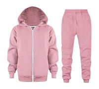 Générique Ensemble Vêtement pour Enfant Ensemble de survêtement Polaire Fille Hiver Confortable Manches Longues Zip Sport Deux pièces vêtement Enfant Doux Loisirs extérieur Parfait Froid Quotidien