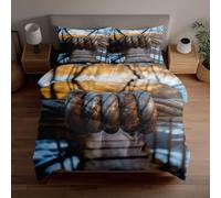 Générique Ensembles de Housse de Couette 3D Pont Suspendu Tissage de câble, Literie Parure de lit Double avec 1 Housse de Couette 2 taies d’Oreiller, Microfibre Respirante