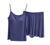 Générique Ensembles De Pyjama Femme Pijamas Coton Pyjashort Sexy Ajusté Et Respirant pour Vacances en Bord Mer Bas Confortable Short Homme Nuits Chaudes Satin Luxueux Ensemble Ete