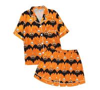 Générique Ensembles de Pyjamas pour Enfants d'halloween,Halloweenl 2 Pièces Vêtements Nuit Pyjama Fille et Ado Vetement Enfant Tenues Détente Cadeau d'halloween Filles Costume Cadeaux