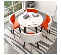 Générique Ensembles de réception et de chaises minimalistes, Tables Basses élégantes, Tables à Manger Rondes 4 Places, adaptés aux Bureaux, Maisons et Appartements(#6,80cm/31.5in)