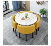 Générique Ensembles de réception et de chaises minimalistes, Tables Basses élégantes, Tables à Manger Rondes 4 Places, adaptés aux Bureaux, Maisons et Appartements(#23,80cm/31.5in)