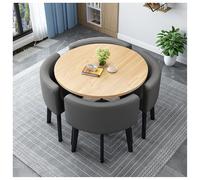 Générique Ensembles de réception et de chaises minimalistes, Tables Basses élégantes, Tables à Manger Rondes 4 Places, adaptés aux Bureaux, Maisons et Appartements(#13,80cm/31.5in)