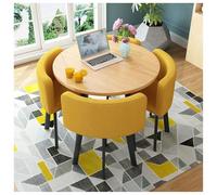 Générique Ensembles de réception et de chaises minimalistes, Tables Basses élégantes, Tables à Manger Rondes 4 Places, adaptés aux Bureaux, Maisons et Appartements(#10,90cm/35.5in)