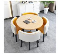 Générique Ensembles de réception et de chaises minimalistes, Tables Basses élégantes, Tables à Manger Rondes 4 Places, adaptés aux Bureaux, Maisons et Appartements(#2,90cm/35.5in)