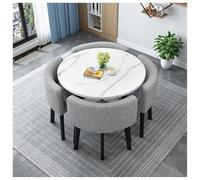 Générique Ensembles de réception et de chaises minimalistes, Tables Basses élégantes, Tables à Manger Rondes 4 Places, adaptés aux Bureaux, Maisons et Appartements(#20,80cm/31.5in)