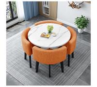 Générique Ensembles de réception et de chaises minimalistes, Tables Basses élégantes, Tables à Manger Rondes 4 Places, adaptés aux Bureaux, Maisons et Appartements(#24,80cm/31.5in)