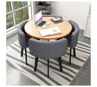 Générique Ensembles de réception et de chaises minimalistes, Tables Basses élégantes, Tables à Manger Rondes 4 Places, adaptés aux Bureaux, Maisons et Appartements(#16,80cm/31.5in)