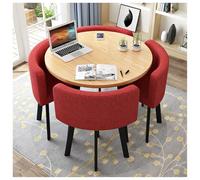 Générique Ensembles de réception et de chaises minimalistes, Tables Basses élégantes, Tables à Manger Rondes 4 Places, adaptés aux Bureaux, Maisons et Appartements(#11,90cm/35.5in)