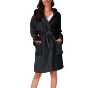 Générique Ensembles D'Intérieur Fashion - Liquette De Nuit Femme Polaire Peignoir Long Capuche Ample Combinaison De Pyjama À Lacets Robe Eponge Femme Sortie De Bain Épaisse