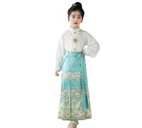 Générique Ensembles Fille.Robe Chinoise pour Filles,Jupe à tête de Cheval,Style Classique Chinois,Manches Longues,Costume Ancien