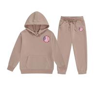 Générique Ensembles Hiver Fille Polaire Chaud Pull Ado Ensemble De Survêtement Enfants Vêtements Danse Rue 3 Pièce Tenue Printemps Automne Bébé Garçon 2 Ans Outfit (Kaki,8-9 Ans)