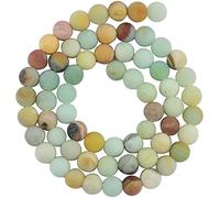 générique Entretoise Ronde Naturelle de 6 mm, Pierres précieuses en Amazonite, Perles en Vrac, Recherche d'artisanat 15 Pouces Practical and Clever