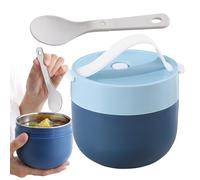 Générique Envases Para Sopa De Almuerzo - Tazón Acero Inoxidable Alimentos | Recipiente Gran Capacidad Con Cuchara, Hermético Portátil Para Hogar Oficina Escuela Trabajo Viajes Picnic Termo Comida
