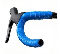Générique Enveloppement de guidon de vélo de route avec bouchons, Blue | Texture de préhension surélevée, construction rembourrée en PU et EVA, deux rouleaux avec pièces assorties