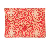 Générique Enveloppes Rouges en Brocart de Soie Format A4 Multi-fonctionnelles avec Nœud Chinois, Élégantes pour Rangement de Cartes et Textes Bouddhistes, Présent pour Coutumes Chinoises