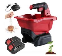 Générique Épandeur de graines portatif sans Fil, épandeur d'engrais Rechargeable avec Double Batterie 1300 mAh, trémie 3 L, for pelouse, Gazon, Engrais et Fonte Glace