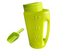 Générique Épandeur de sel gemme - Distributeur portatif Robuste de 2 L, récipient de à débit réglable | Outil de Diffusion Durable pour Engrais Sable Gravier pelouse allée Trottoir Utilisation