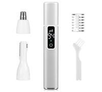 Générique Épilateur pour Sourcils Électrique Blanc Multi-usage en Abs avec Tondeuse de Précision pour Poils du Visage, Portable et Rechargeable Usb, 1 Set