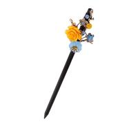 Générique épingle à cheveux antique brosse à cheveux bandeau spa fourche à rétro Barrette vintage pics à pour longs accessoires de pour femmes Bois Yellow