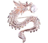 Générique Épingle Dragon Chinois Zodiaque pour Femmes en Alliage, Bijou de Style Chinois Élégant, Accessoire pour Anniversaire ou Fête en Famille