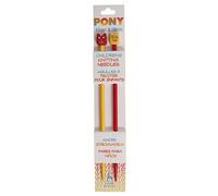 Générique Épingles à Tricoter Colorées pour Enfants: à l'Unité: Plastique: 18 cm x 5, 50 mm: Rouge/Jaune, Autre, Multicolour, 5.1 x 4.0 x 24.5 cm