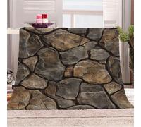 Générique Épissage De Pierre Brute-4 Plaid Couverture Polaire Flanelle en Microfibre,Jeté de Canapé 220x240 Texture Naturelle,Plaid Chaud et Doux en Peluche