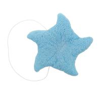 Générique Éponge Bébé en Matière Végétale Bleu Forme Marine, Exfoliant Corporel Doux pour Lavage et Gommage, pour Bain des Garçon et Filles