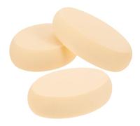 Générique Éponge de Maquillage pour Poudre de Maquillage Ovale Beige 3pcs en Polyuréthane Hydrophile Douce et Application Uniforme pour Peau