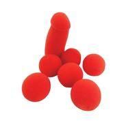 Générique Éponge farceuse en Forme de Banane, Petite éponge pour frère avec 4 Boules Rouges, Accessoires de Magie Amusants, Accessoires pour farces et blagues pour Adultes,1 Set