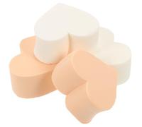 Générique Éponges Cosmétiques de Cœur en Polyuréthane Hydrophile 4pcs Douces et Confortables, Sûres Peau Couleur Aléatoire pour Appliquer le Maquillage