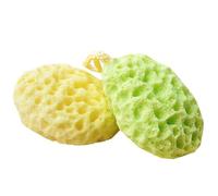 Générique Éponges de Bain Éponge Exfoliante Solide Lot de 3 en Coton D'algue avec Cordelette Usage Extérieur