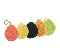 Générique Éponges de Bain Exfoliantes Accessoires de Salle de Bain Solide avec Corde Suspendue Lot de 3 en Coton D'algue pour Usage Hôtelier et Extérieur