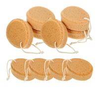Générique Éponges de Bain Exfoliation Douce et Massage Marron Lot de 10 en Accessoires Bain Réutilisables pour Adultes et Garçon et Filles