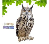 Générique Epouvantail Oiseaux, Effaroucheur Oiseaux Pigeon Hibou, Hibou Anti Pigeons for Balcon Garden Tree, Décor De Protecteur De Jardin Imperméable avec Une Cloche