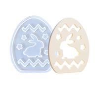 Générique Epoxy Easter Mold,Holiday Mould Hollow Bunny Egg Shaped - Easy to Demould Resin Ornament Simple to Clean Silicone Mold Epoxy Casting Moulds for Easter Home Decor