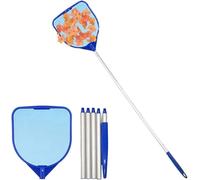 Générique Épuisette de Piscine Télescopique,Filet à Mailles Extra Fines pour Nettoyage Surface & Fond,Perche Réglable 44-100cm,Compatible Piscine, Spa,Étang,Kit Entretien Complet