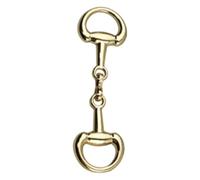 Générique Equestrian D-Ring Bit Connector, 7.1x2.1cm Zinc Alloy Double Snaffle Clasp Riding Equipment for Horse Riding, Show Jumping, Daily Practice