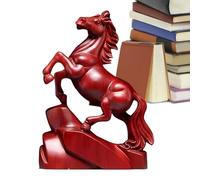 Générique Equine Figurine - Hand Carved Wooden Keepsake, Prosperity Symbol Horse Decoration for Home, Office Living Room Tabletop Display, Lunar New Year Holiday Celebration Christmas Birthday Gift