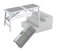 Générique Équipement D'échafaudage Pliant Plate-Forme De Travail Polyvalente De 15,7 Pouces De Largeur Échafaudage Tour Échelle Tabouret Banc De Travail avec 5 Vitesses Réglable en Hauteur P