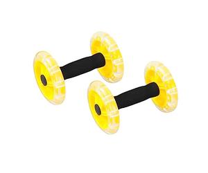 Générique équipement pour roue d'exercice roue de rouleau d'exercice Ajustable scooter ab fitness abdominaux de remise en forme rouleau de remise en forme Yellow