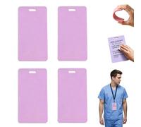Générique Erasable Badge Notes,Reusable Silicone Badge Notepad,Portable Dual-Side Writable Sticky Notes,Vertical Badge Pocket Notebook for Nurses,Doctors,Teachers,and Caregivers (Purple)