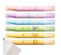 Générique Erasable Highlighter, Colorful Double Tip Markers, Quick Drying Smudge Free Ink, Precision Writing Tool, for Journaling, Planner, Notes, Project Work, Study, School Stationery Supplies