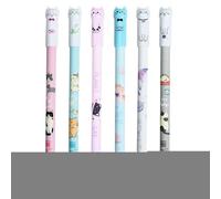 Générique Erasable Pens, Ballpoint Cat Pattern Pens, 0.5mm Fine Tip Smooth Writing Tool, Ideal for School Notes Office Reports Students Classroom Event Planning Journals, 5.91 inches